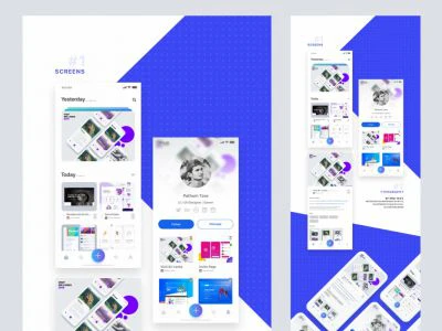 Uplabs App UI Design  - Free template
