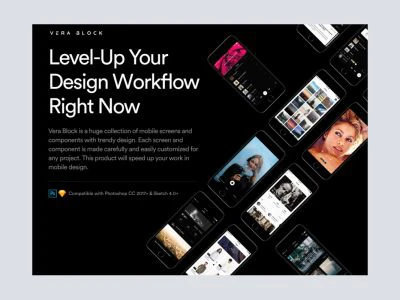 Vera Block Free UI Kit  - Free template