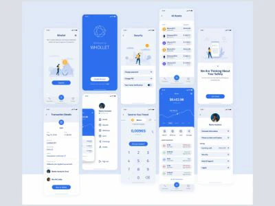 Whollet Crypto Wallet Free UI Kit  - Free template