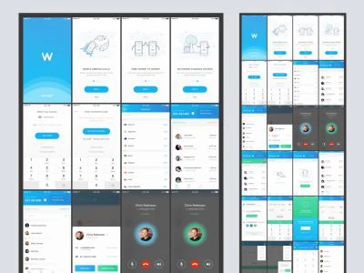 Wonep - Internationl Calling App UI Kit  - Free template