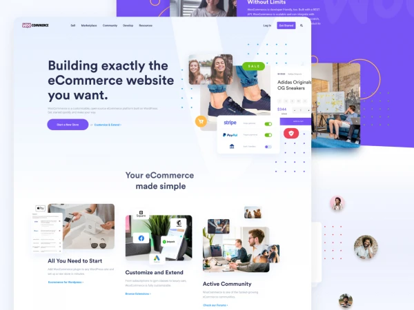 Woocommerce Redesign Landing  - Free template