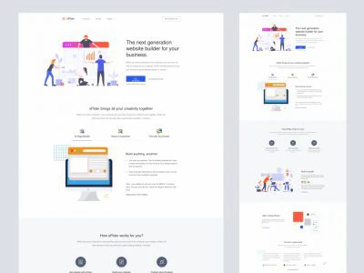 xPider- Landing Page UI Kit  - Free template