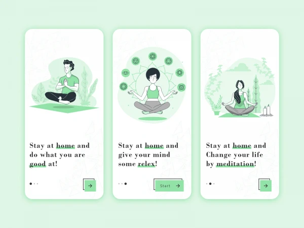 Yoga App Redesign  - Free template