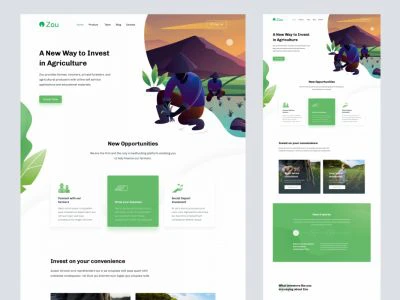 Zou - Farm Landing Page  - Free template