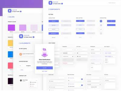 Eggplore UI StyleGuide  - Free template