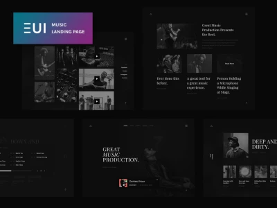 EUI Free Music Landing Page  - Free template