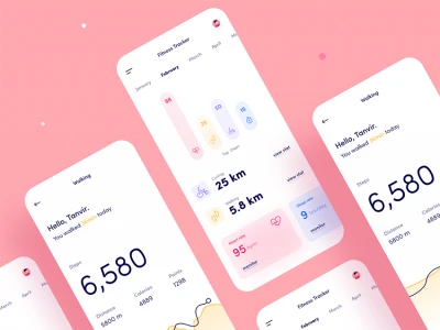 Fitness App UI Design  - Free template