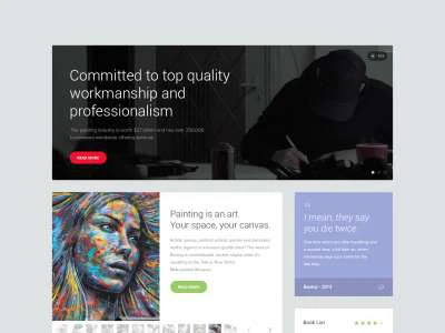 Flat Web Free UI Kit  - Free template