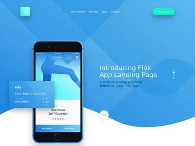Flok App Landing Page  - Free template