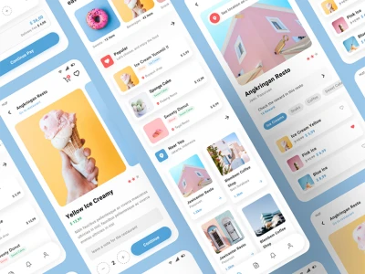 Food Delivery App Design  - Free template