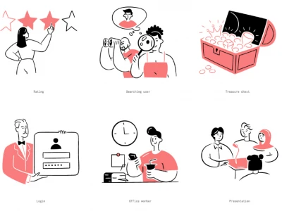 80 Streamline Illustrations  - Free template