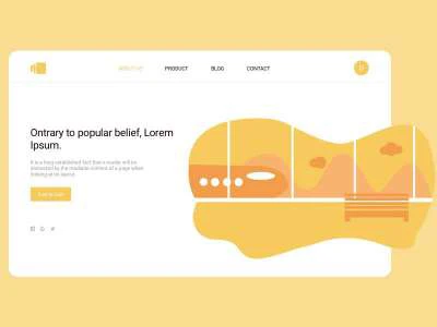Airplane Login Illustration  - Free template