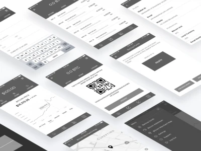 BLOCK ï¿½ Cryptocurrency Exchange Wireframes  - Free template