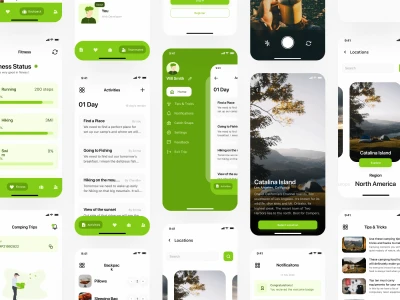 Camping UI Kit  - Free template