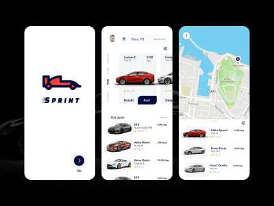 Car Rental App  - Free template