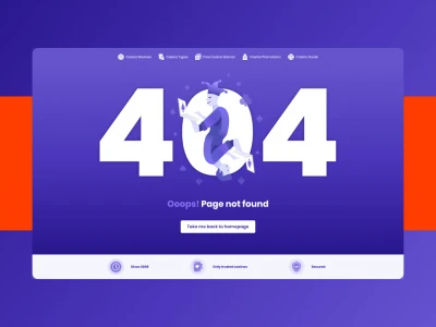 Casino 404 Illustration  - Free template