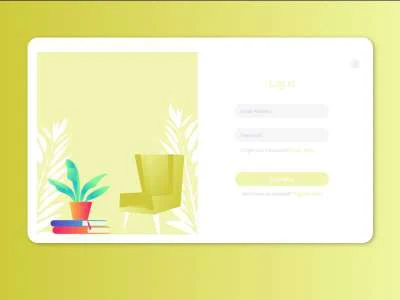 Chair & Books Illustration  - Free template