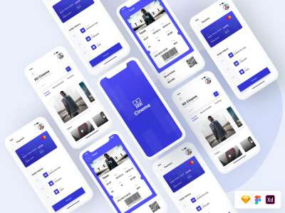 Cinema Ticket Booking App  - Free template