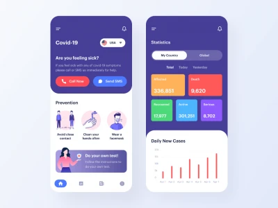 Covid 19 App  - Free template