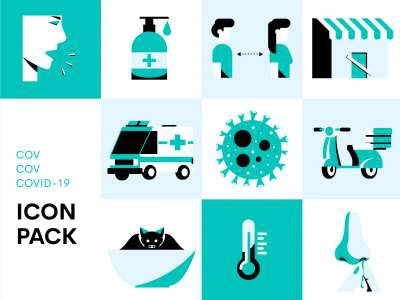 COVID-19 Icon Pack  - Free template