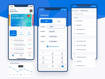 Currency Converter App  - Free template