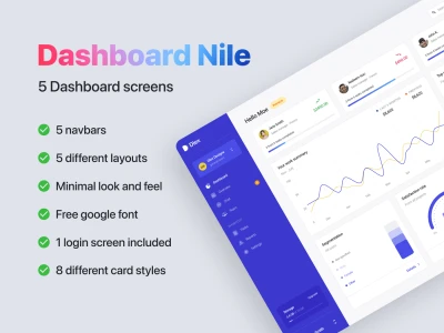 Dashboard Screens Template  - Free template