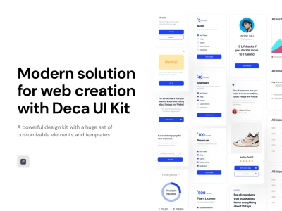 Deca UI Kit  - Free template