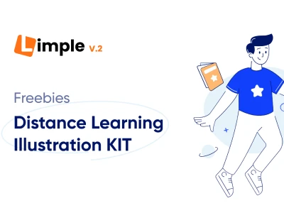 Distance Learning Illustrations  - Free template