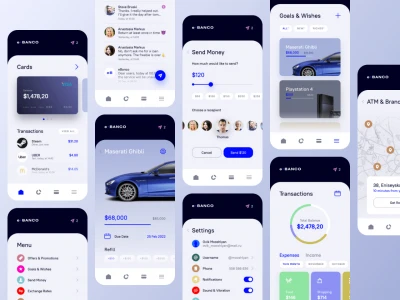 e-Banco Banking App  - Free template