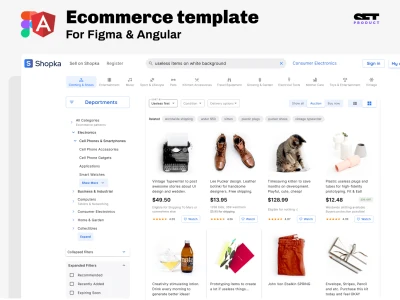 E-commerce Shopping Template  - Free template
