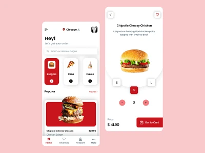 Food Ordering App  - Free template