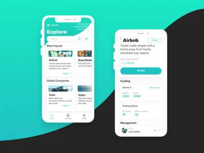 Investment App UI Kit  - Free template