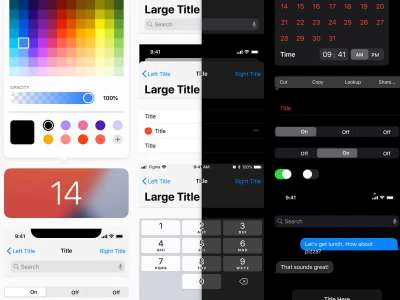 iOS 14 UI Kit  - Free template