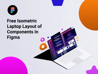 Isometric Laptop Illustration  - Free template