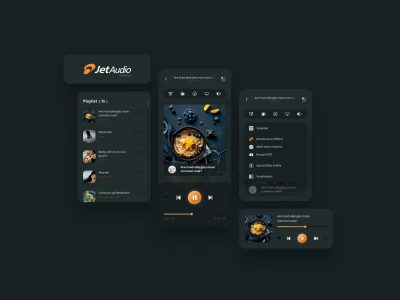 JetAudio Mobile App Redesign  - Free template