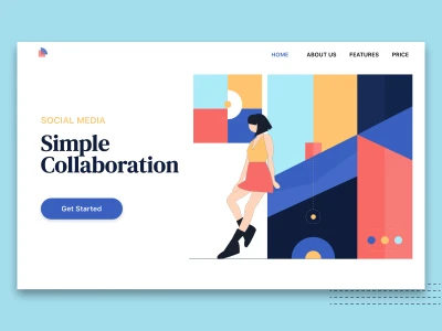 Landing Page Illustration  - Free template