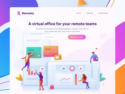 Landingpage Hero Illustration  - Free template