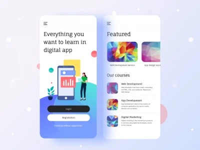 Learn Mobile App  - Free template