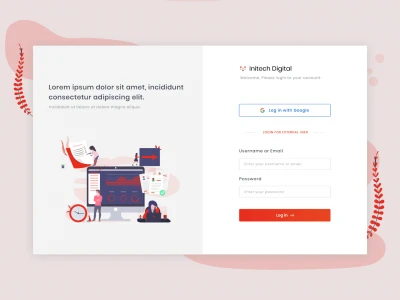 Login Screen Illustration  - Free template