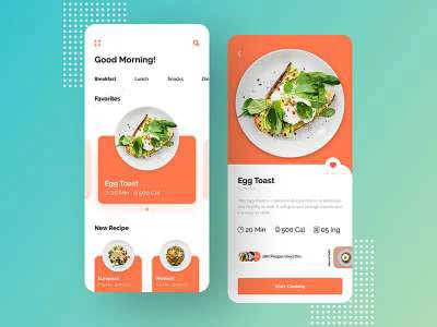 Meal Planner App UI  - Free template