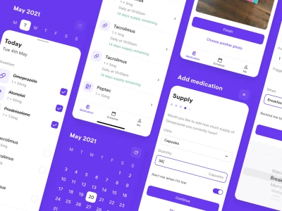 Medication Scheduler UI Kit  - Free template