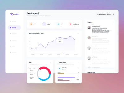 Modern Dashboard Design  - Free template