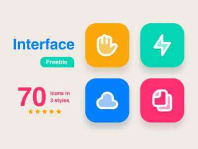 Multiplatform Interface Icon Set  - Free template