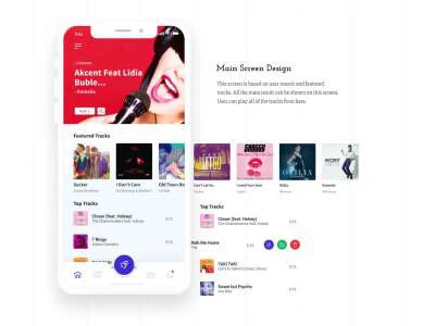 Music App  - Free template