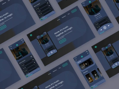 Music App Concept  - Free template