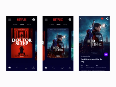 Netflix App Redesign  - Free template