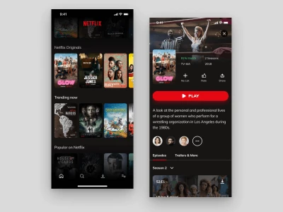 Netflix App  - Free template