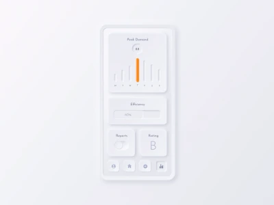 Neumorphic Smart Home  - Free template