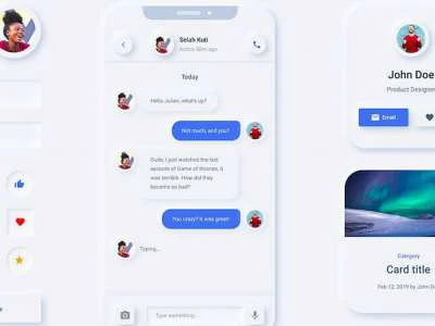 Neumorphism UI Kit  - Free template