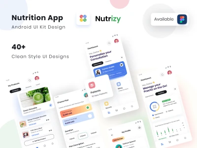 Nutrition App UI Kit  - Free template